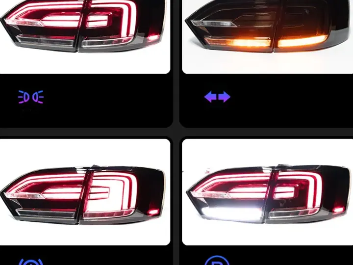 Volkswagen Jetta Mk6 füme lensli LED stop grubu – görsel 1