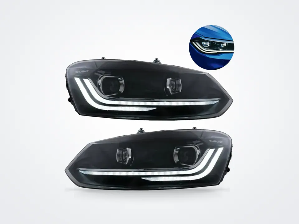 Volkswagen Polo Mk6 makyajlı görünümlü Full LED far