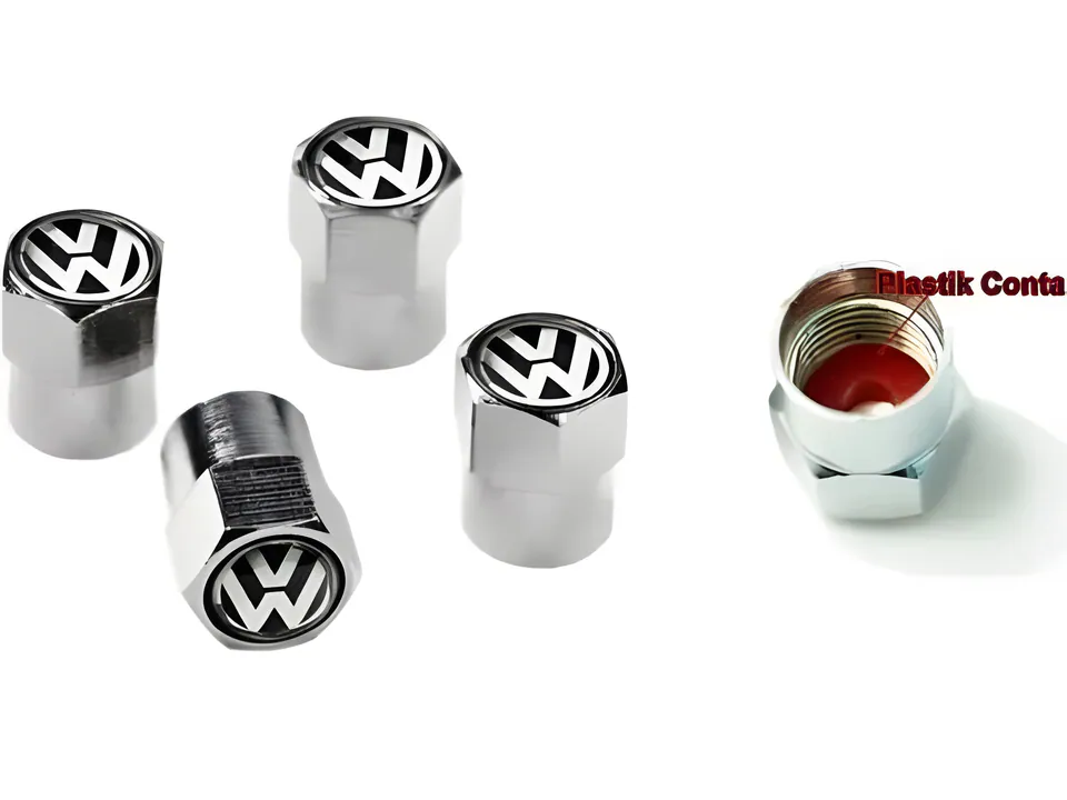 Volkswagen logolu lastik sibop kapağı takımı
