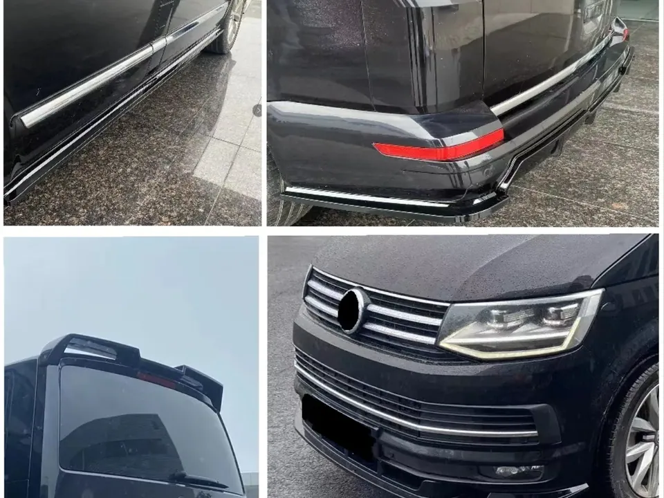 Volkswagen Caravelle T6 parlak siyah aero kit ve spoiler – görsel 1