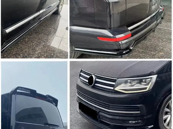 Volkswagen Caravelle T6 parlak siyah aero kit ve spoiler – görsel 1