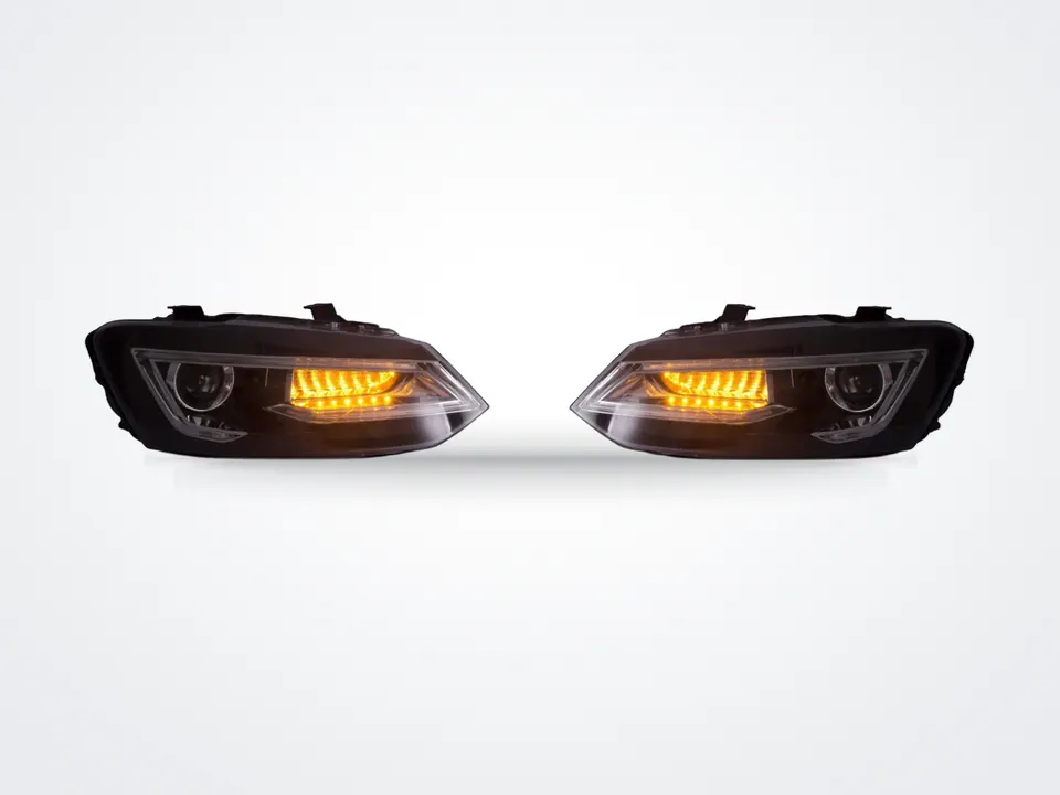Volkswagen Polo Mk5 Audi tasarımlı LED far seti – görsel 1