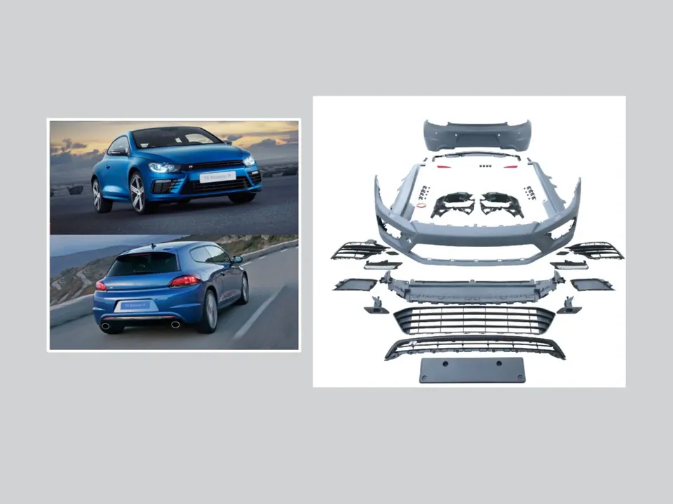 Volkswagen Scirocco makyajlı R görünümlü body kit