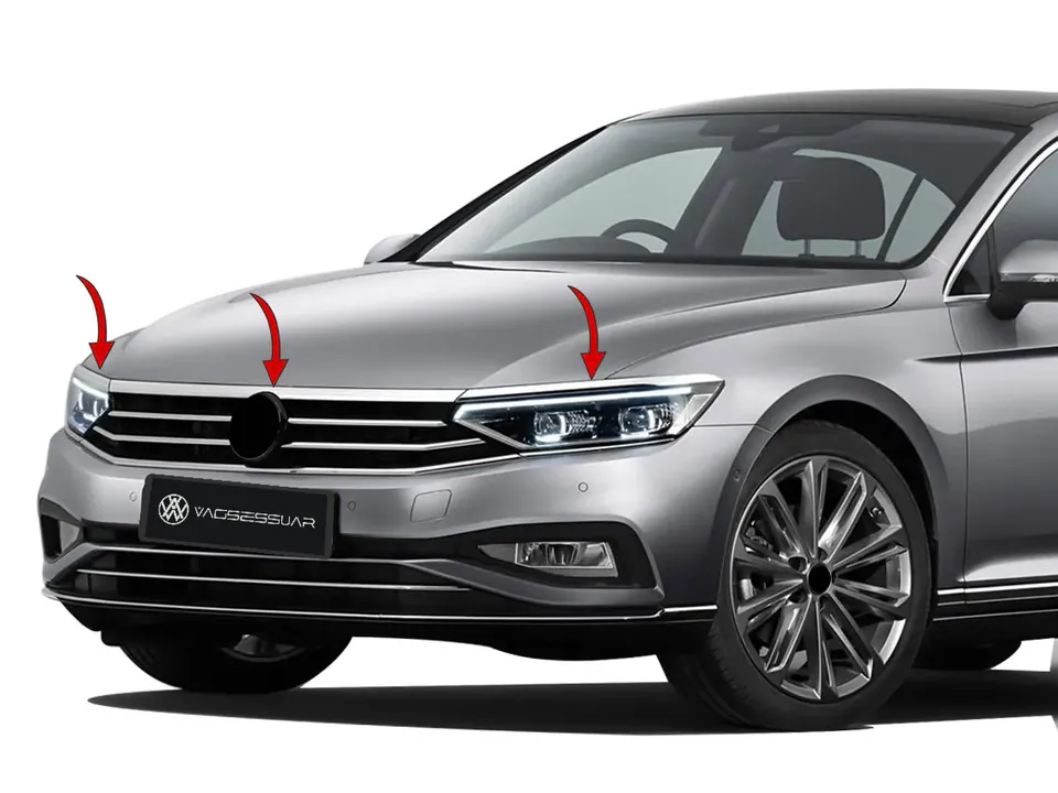 Volkswagen Passat B8.5 krom far kaşı ve panjur üstü çıta – görsel 1
