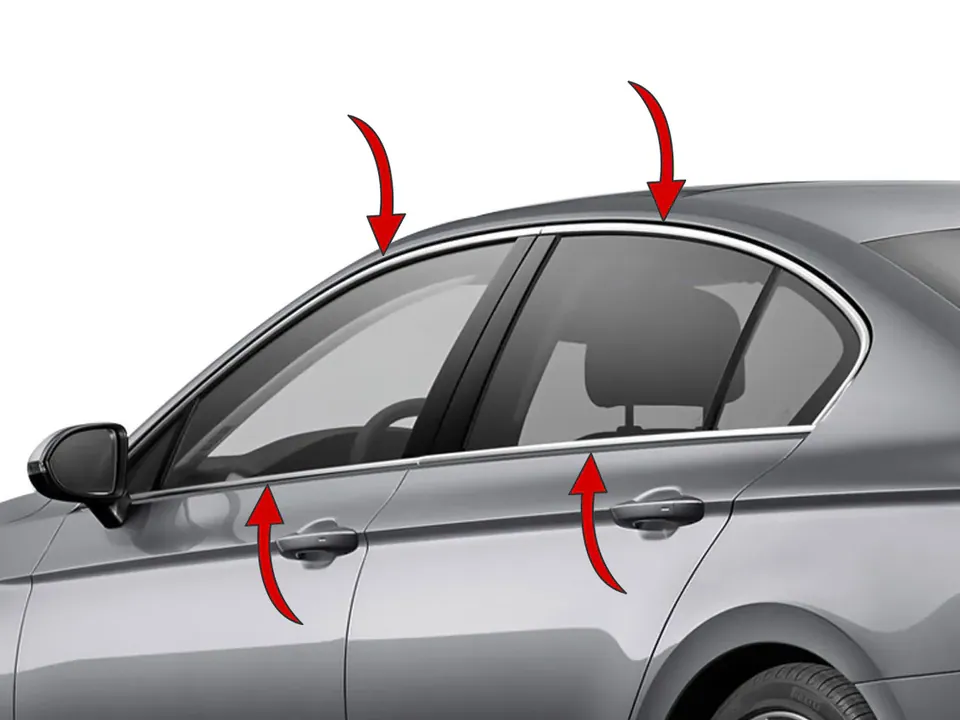 Volkswagen Passat B8.5 krom cam çerçevesi 8 parça – görsel 1