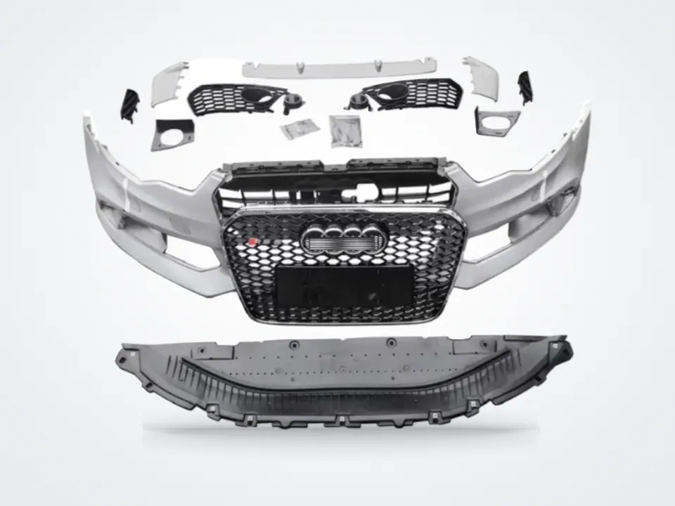 Audi A6 C7 RS6 görünümlü ön tampon ve krom çerçeveli panjur