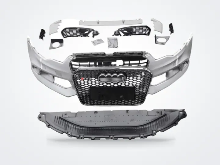 Audi A6 C7 RS6 görünümlü ön tampon ve krom çerçeveli panjur