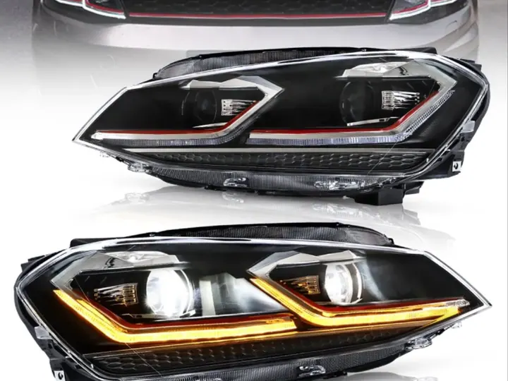 Volkswagen Golf 7.5 GTI kırmızı detaylı J LED far – görsel 1